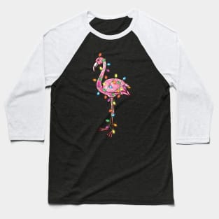 Christmas Flamingo Baseball T-Shirt